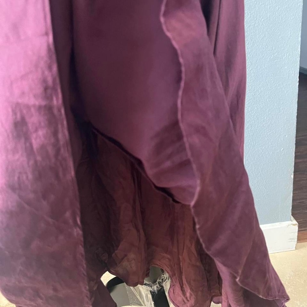 Sundance 100% silk purple skirt midi maxi peplum - Picture 4 of 8